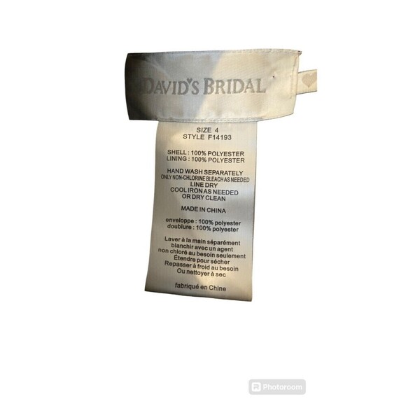 David's Bridal Black Satin Chiffon Size 4 Midi Whimsi Goth Witchy HOCO Ren Faire - Picture 5 of 6